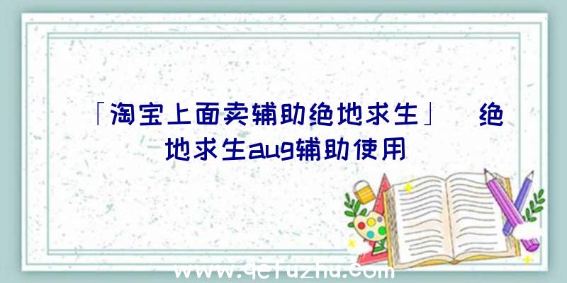 「淘宝上面卖辅助绝地求生」|绝地求生aug辅助使用